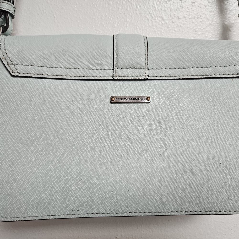 Rebecca Minkoff Light Blue Crossbody Bag – Saffiano Leather – Silver Hardware - Picture 4 of 5